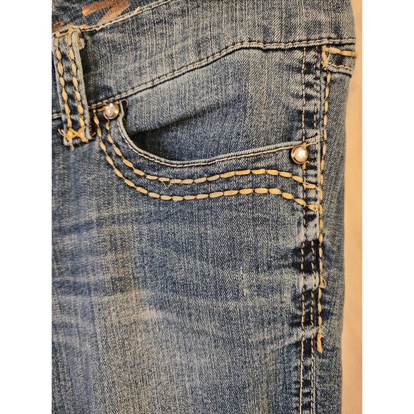 SEVEN Women's Denim Jeans with Embroidered Pockets and Belt Loop Skinny Ankle- 6 - Picture 6 of 8